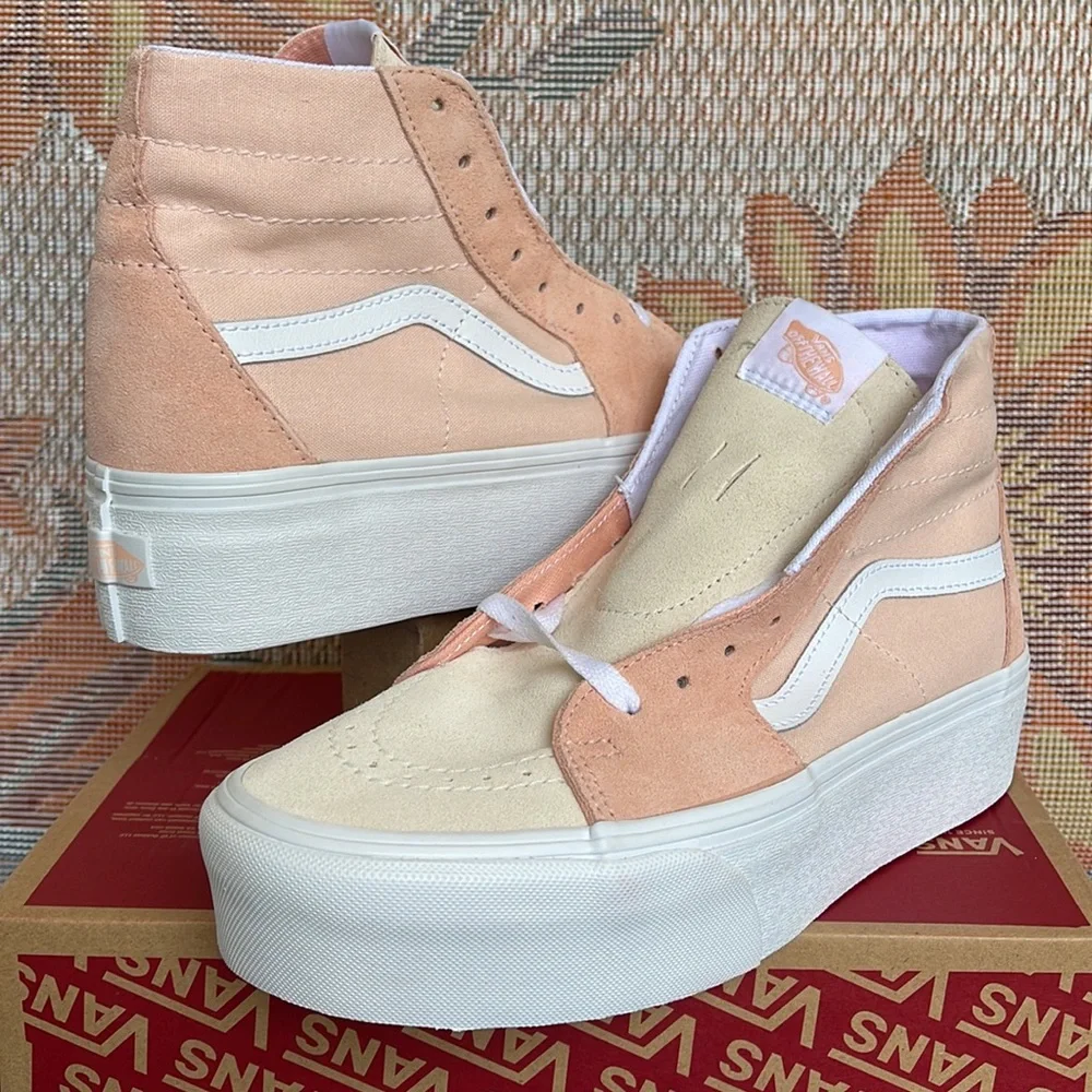 Vans WMNS Sk8-Hi Tapered Color Block Peach VN0A5JMKBOD Platforms Sneakers